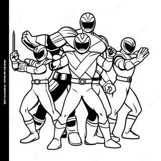 Mighty Morphin Power Rangers Team Ausmalbild 10792-1132