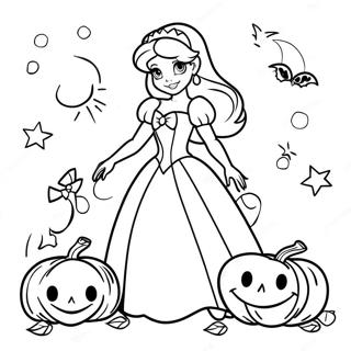 Disney Prinzessin Halloween Ausmalbild 108022-45050