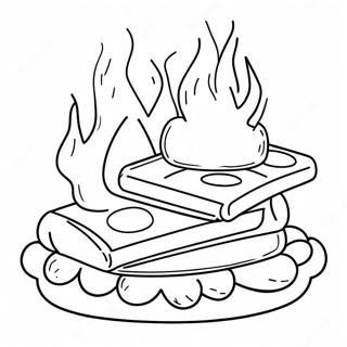 Leckere Smores Am Lagerfeuer Ausmalbild 108075-45093