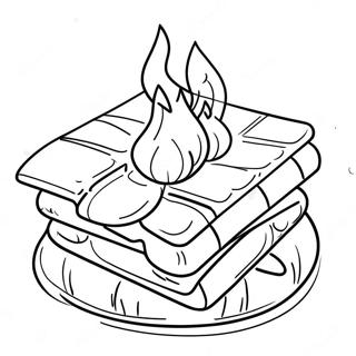 Leckere Smores Am Lagerfeuer Ausmalbild 108075-45094