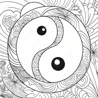 Yin Yang Symbol Ausmalbild 108360-45310