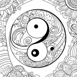 Yin Yang Symbol Ausmalbild 108360-45311