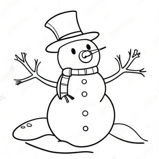 Januar Schneemann Ausmalbild 108413-45360