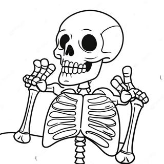 Sarkastisches Skelett Dunkler Humor Ausmalbild 108464-45397