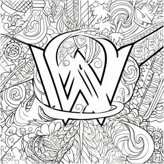 Buntes Wwe Logo Design Ausmalbild 108490-45418