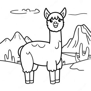 Niedliches Lama In Peru Ausmalbild 108567-45481