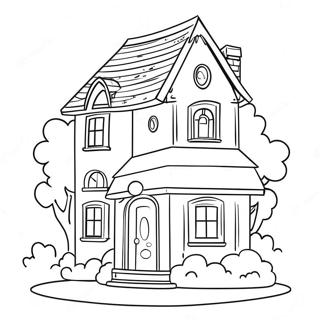 Buntes Barbie Traumhaus Ausmalbild 108954-45775