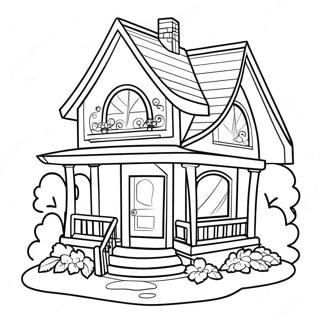 Buntes Barbie Traumhaus Ausmalbild 108954-45776