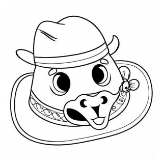 Lustiger Cowboyhut Mit Tiergesichtern Ausmalbild 109059-45866