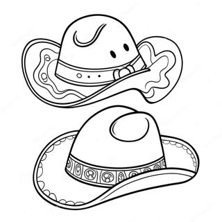 Lustiger Cowboyhut Mit Tiergesichtern Ausmalbild 109059-45868