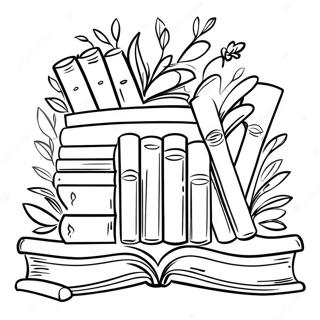 Fantasy Regal Mit Buchern Ausmalbild 109162-46007