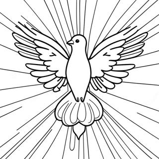 Heiliger Geist Mit Lichtstrahlen Ausmalbild 109291-46108