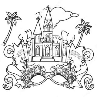 Buntes Louisiana Mardi Gras Parade Ausmalbild 109674-46403