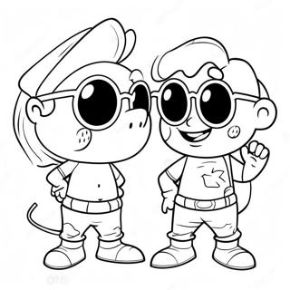 Lustiges Mikey Und Jj Ausmalbild 109725-46442