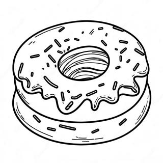 Schokoladenuberzogener Donut Ausmalbild 10974-846