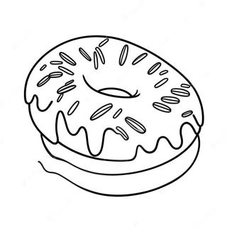 Schokoladenuberzogener Donut Ausmalbild 10974-847