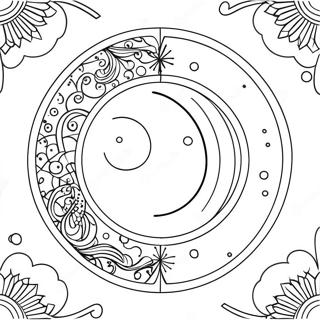 Verzaubernde Mondphasen Ausmalbild 109751 46464