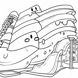 Bunte Wasserrutschen Ausmalbild 109775-46480