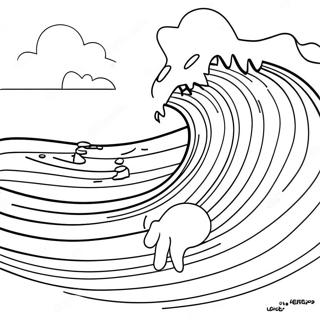 Spannender Wellenbad Ausmalbild 109776-46481