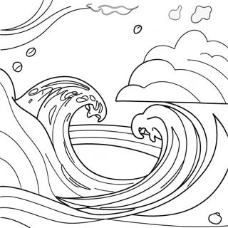 Spannender Wellenbad Ausmalbild 109776-46482