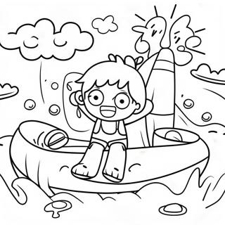 Gluckliche Kinder Im Wasserpark Ausmalbild 109777-46485