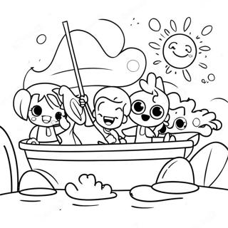 Gluckliche Kinder Im Wasserpark Ausmalbild 109777-46488