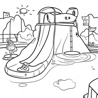 Sonniger Tag Im Wasserpark Ausmalbild 109778-46489