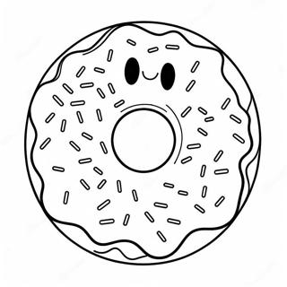 Riesiger Donut Mit Einem Lacheln Ausmalbild 10977-1179