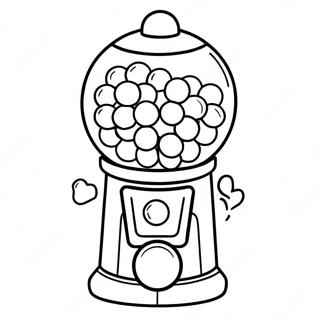 Bunter Kaugummiautomat Ausmalbild 109826-46517