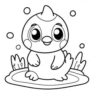 Niedliches Ausmalbild Von Piplup Beim Schwimmen 109929-46597