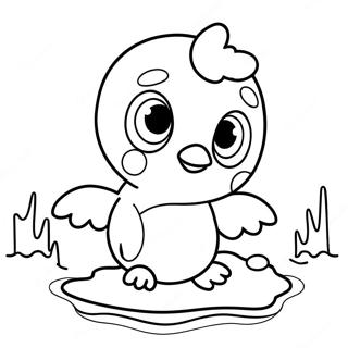 Niedliches Ausmalbild Von Piplup Beim Schwimmen 109929-46599