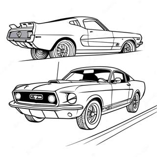 Klassischer Mustang Im Rennen Ausmalbild 110187-46797