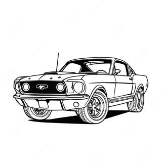 Klassischer Mustang Im Rennen Ausmalbild 110187-46798