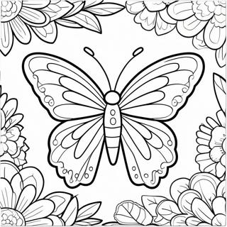 Majestatischer Schmetterling Mit Offenen Flugeln Ausmalbild 1102-2607