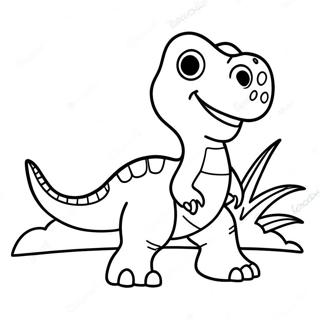 Verspielter Dinosaurier Ausmalbild 110526-47071