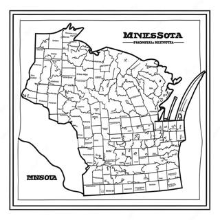 Umriss Des Bundesstaates Minnesota Ausmalbild 110598-47116