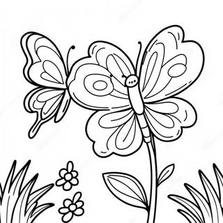 4 H Kleeblatt Mit Schmetterling Ausmalbild 110652-47165