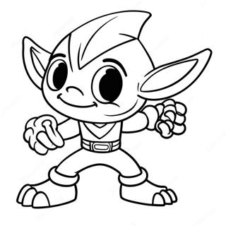 Stealth Elf In Aktion Skylanders Ausmalbild 111089-47525