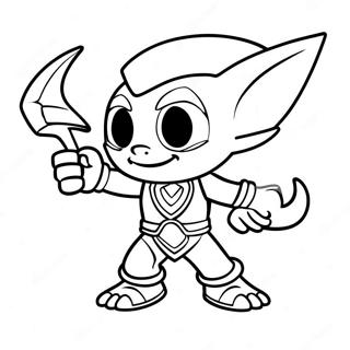 Stealth Elf In Aktion Skylanders Ausmalbild 111089-47526