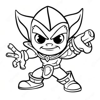 Stealth Elf In Aktion Skylanders Ausmalbild 111089-47528