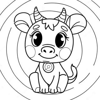 Niedlicher Target Bullseye Maskottchen Ausmalbild 111397-47763