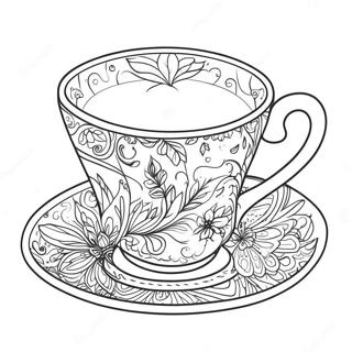 Schicke Tasse Mit Untertasse Ausmalbild 111450 47807