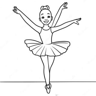 Freudige Ballerina In Einer Pirouette Ausmalbild 11168-2204