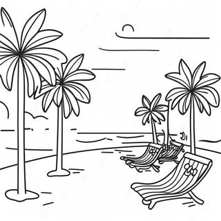 Barcelona Strand Szene Ausmalbild 111783-48065