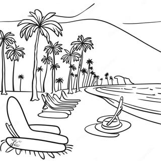 Barcelona Strand Szene Ausmalbild 111783-48066