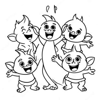 Frohliche Viva Trolls Singende Ausmalbild 111910 48165