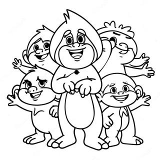 Frohliche Viva Trolls Singende Ausmalbild 111910-48167