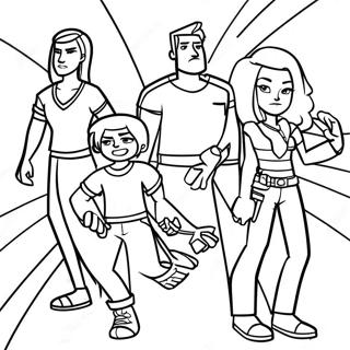 Total Drama Actiongeladenes Ausmalbild 111963 48210