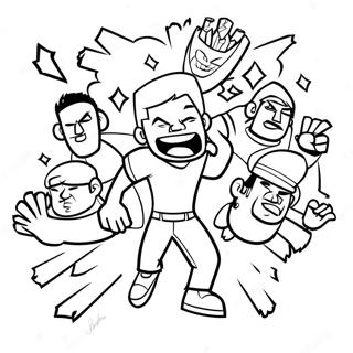 Total Drama Actiongeladenes Ausmalbild 111963 48211