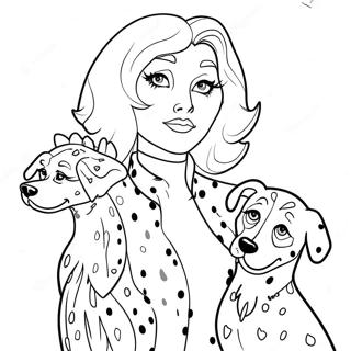 Cruella Mit Dalmatiern Ausmalbild 112013-48246